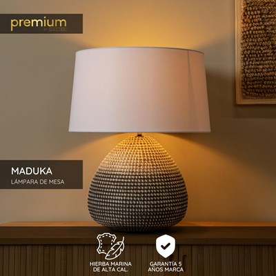 Lucide MADUKA - Lámpara de mesa - Ø 45 cm - 1xE27 - Natural | Premium